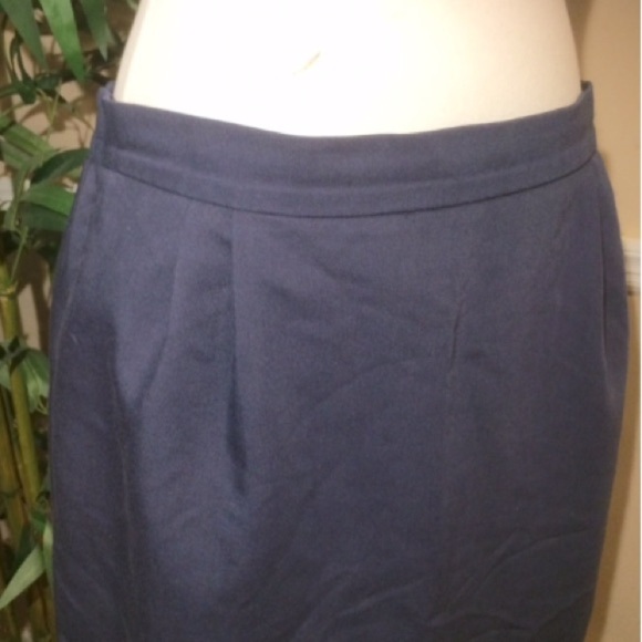 Vintage Navy Blue Pencil Skirt - Picture 2 of 8